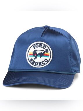 Ford Bronco Hat Snap Back Blue Embroidered